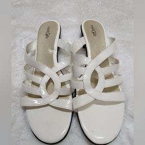 White sandals